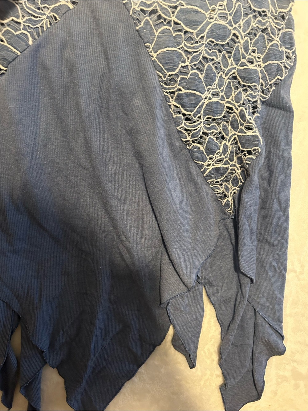 Cache Pale Blue Lace Shell Top - Picture 4 of 5
